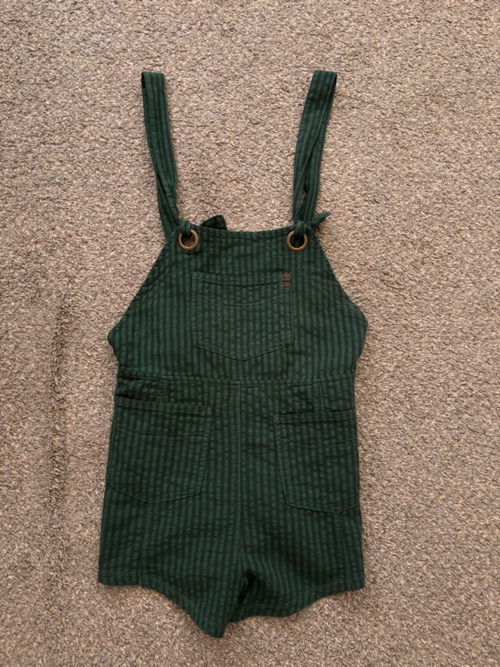 XS BDG Urban Outfitters Green Sadie Linen Blend Dungarees Playsuit Romper - Picture 4 of 16